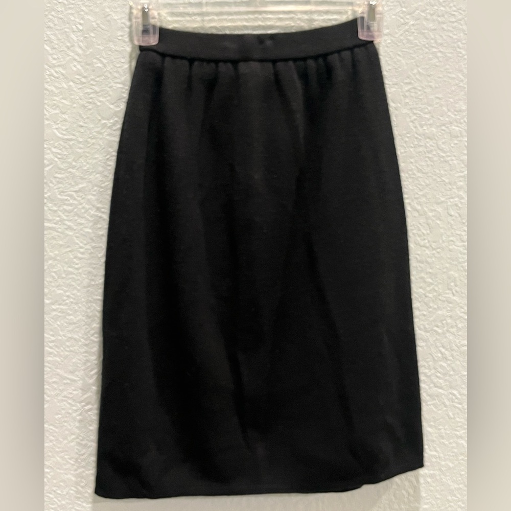 Vintage Japanese Black Warm & Soft Knee Length Pencil Skirt Size XS